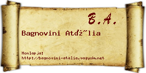 Bagnovini Atália névjegykártya